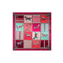 90x90cm Women Silk Satin Wrap Professional Lady Summer Beach Large Square Scarf - Rose Red