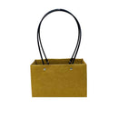 25x Kraft Paper Bag Flowers Waterproof Bouquet Basket Gift Box With Handle - 25PCS-Sq Small