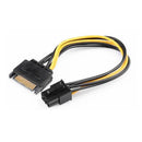 20CM 15 Pin SATA Power to 6 Pin PCIe PCI-e PCI Express Cable For Video Card