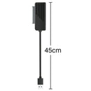 45cm USB 3.0 to SATA 22Pin 2.5Inch Hard Disk Driver SSD Adapter Data Power Cable