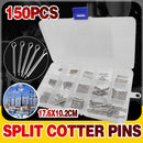 150PCS box 15 Kinds Stainless Steel Split Cotter Pins Assortment Kit Tools cherr