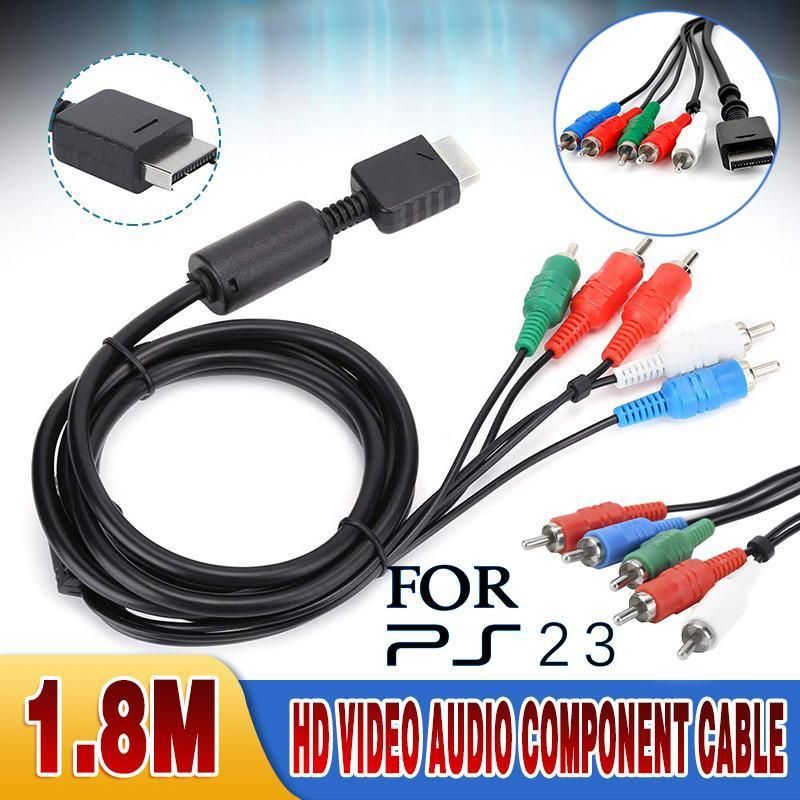 1.8M HD AV Video Audio Component Cable for SONY PS2 PS3 Playstation 2 3