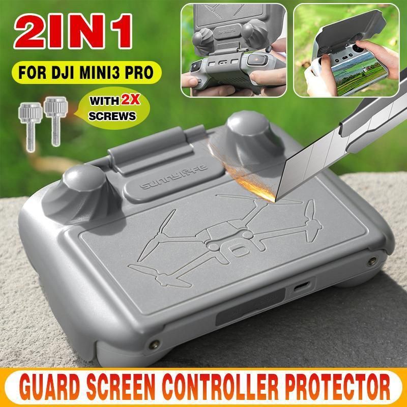 2 in 1 Screen Protector Sun Hood Cover for DJI RC Mini 3 Pro Mavic Air 2S
