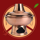 Stainless Steel Charcoal Chinese Copper Hot Pot Old Beijing Cookware Camping HOT - 30CM