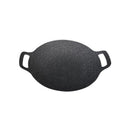 Korean BBQ Grill Pan 34cm Non Stick Marble Coating Plate for Gas Stove Outdoor Use