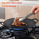 Korean BBQ Grill Pan 34cm Non Stick Marble Coating Plate for Gas Stove Outdoor Use
