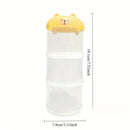 3-Tier Portable Pet Food Storage Container - Stackable Snack Bucket Bear Lid - Coffee