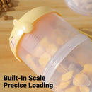 3-Tier Portable Pet Food Storage Container - Stackable Snack Bucket Bear Lid - Yellow