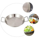 Nonstick Frying Pan Stainless Steel Fry Skillet Safe Camping Binaural Saucepan