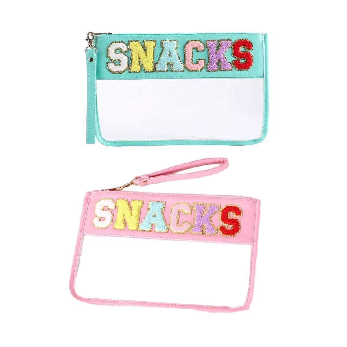 2X Embroidered Letter Cosmetic Bag Transparent PVC Bag Women Travel Toiletry Bag