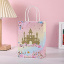 30pcs Pink Romantic Flower Tote Bag Cowhide Paper Elegant Design Gift Bag - Snowflake
