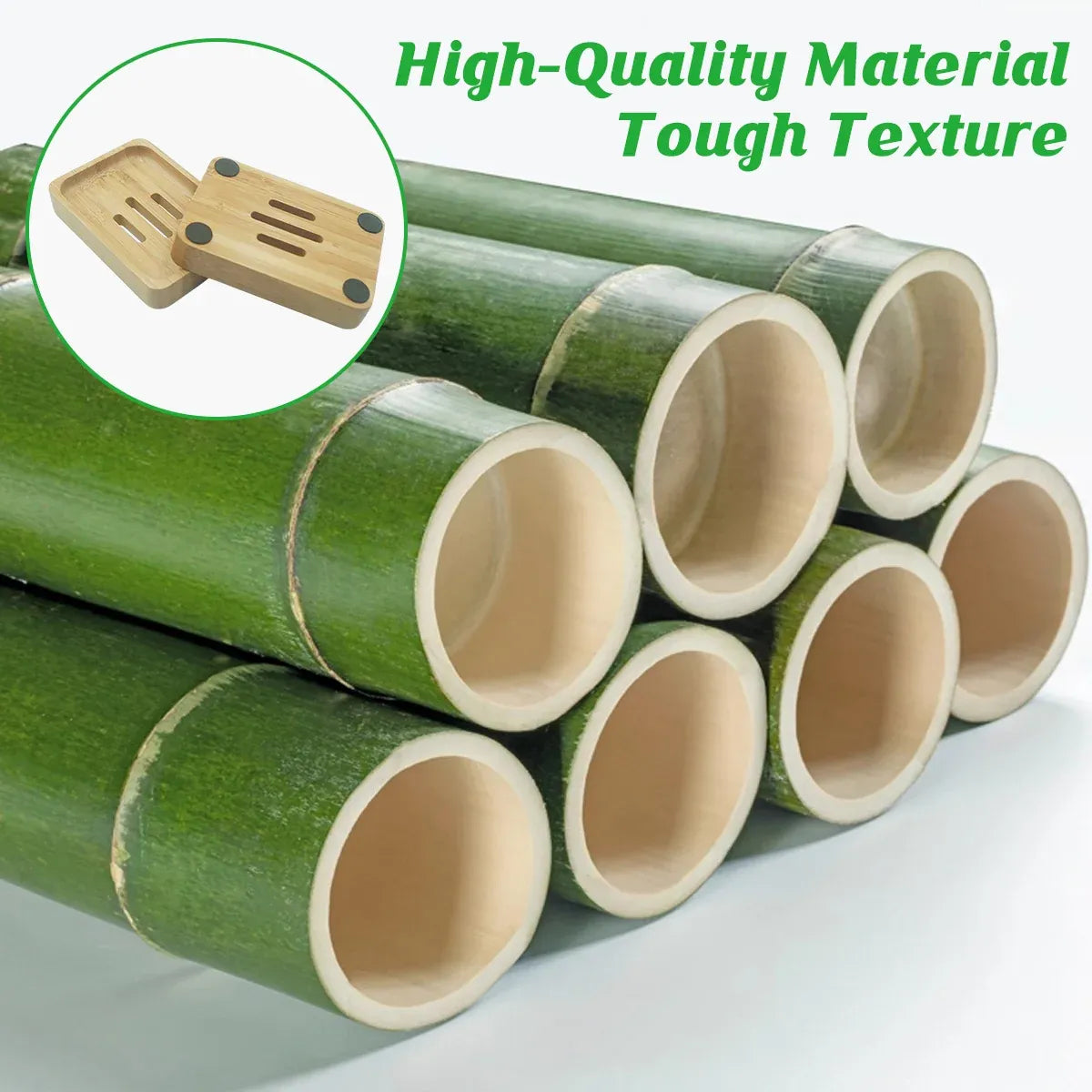 Bamboo Soap Box Single Layer Drainage Waterproof for Bathroom Hotel Toilet Use
