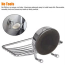 Shower Bar Holder Suction Basket Wall Mounted Stainless Steel Bathroom Soap Dish - Double Layer