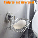 Shower Bar Holder Suction Basket Wall Mounted Stainless Steel Bathroom Soap Dish - Double Layer