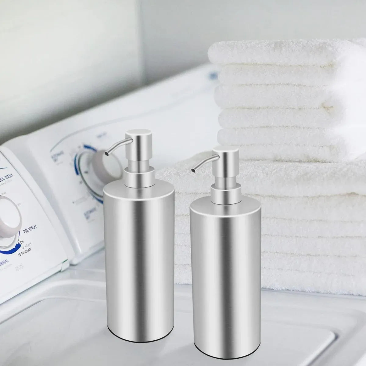 220/320ml Stainless Steel Press Type Oil Sprayer Soap Dispenser Durable - 220ml
