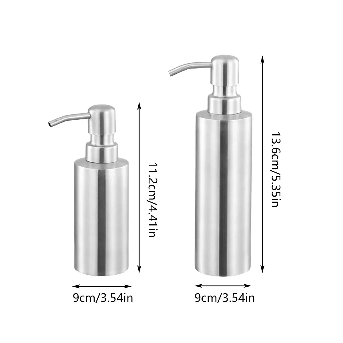 220/320ml Stainless Steel Press Type Oil Sprayer Soap Dispenser Durable - 320ml