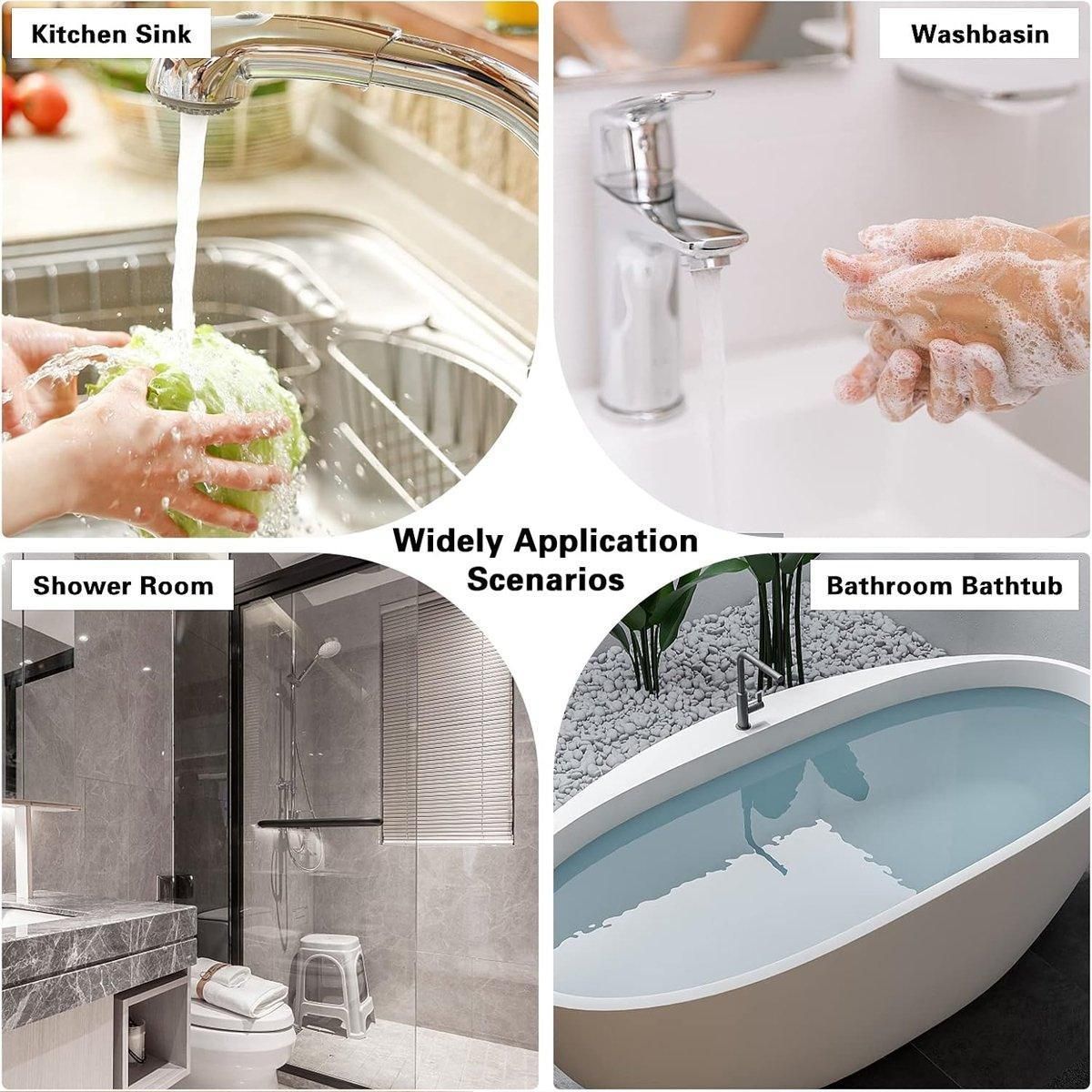2PCS Silicone Soap Dish Holder Set Non-Slip Draining Soap Box Washable Pad Tray - White