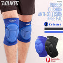 Knee Pad Crashproof Antislip Brace Leg Sleeve Protector Guard Support Men - Black*1 Pair