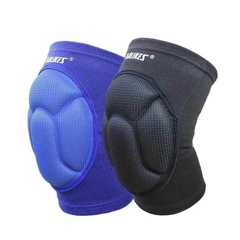 Knee Pad Crashproof Antislip Brace Leg Sleeve Protector Guard Support Men - Black*1 Pair