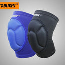 Knee Pad Crashproof Antislip Brace Leg Sleeve Protector Guard Support Men - Black*1 Pair
