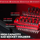 Plastic Socket Storage Rack Tool Organizer for Metric and Imperial Sockets