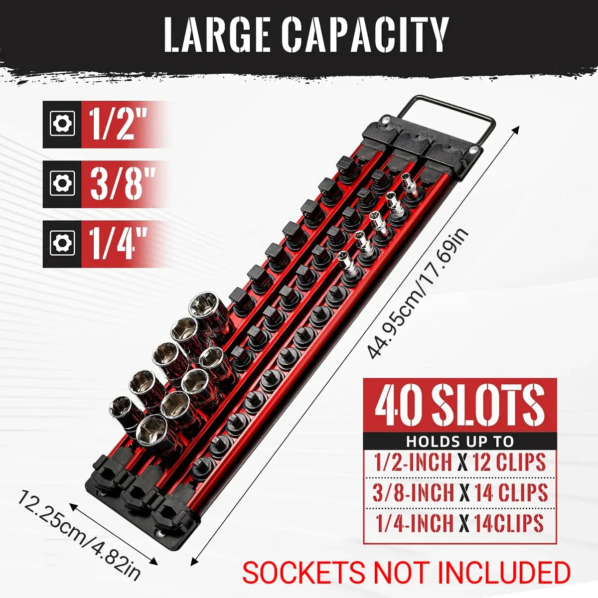 Portable Socket Storage Rack Tool Rack Socket Tool Organizer Garage Workshop