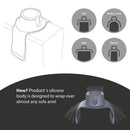 Couch Cup Holder Silicone Drink Coaster Tray Sofa Armrest Stand Car Cup Holder - Grey