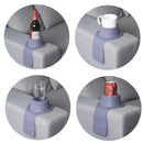 Couch Cup Holder Silicone Drink Coaster Tray Sofa Armrest Stand Car Cup Holder - Grey