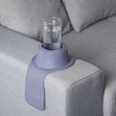 Couch Cup Holder Silicone Drink Coaster Tray Sofa Armrest Stand Car Cup Holder - Grey