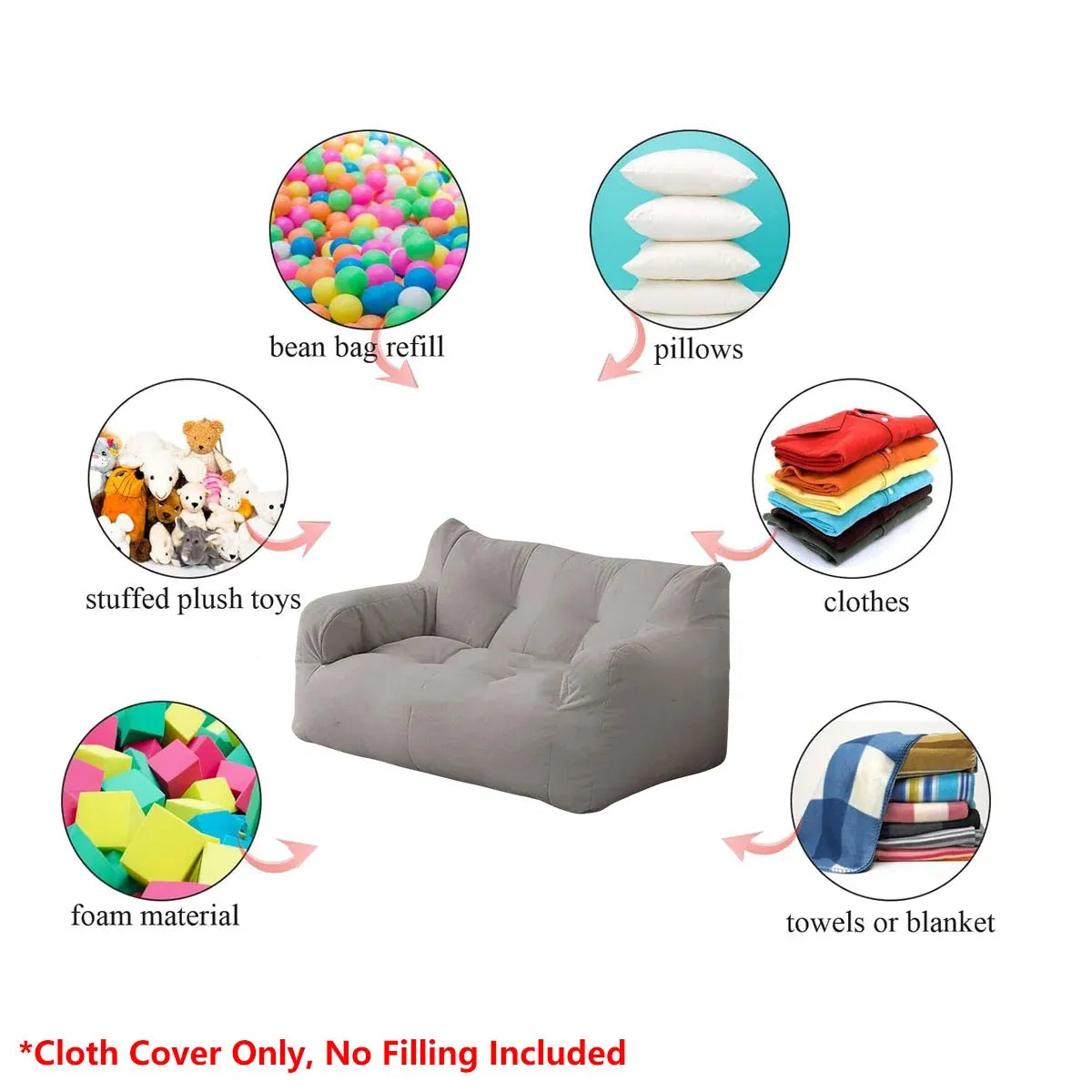 Living Room Chair Covers Tatami Lounge Chaise Covers Lazy Sofa Covers Comfortable