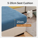 Stretch Sofa Slipcover 4 Seasons Universal Couch Protector Elastic Fabric Cover - Double-Black