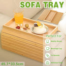 Sofa Armrest Foldable Tray Organizer Dinner Plate Storage Tray Multi-purpose