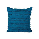 Boho Tassel Fringe Striped Cushion Cover Soft Home Decor Sofa Throw Pillow Case - Navy
