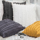 Boho Tassel Fringe Striped Cushion Cover Soft Home Decor Sofa Throw Pillow Case - Navy