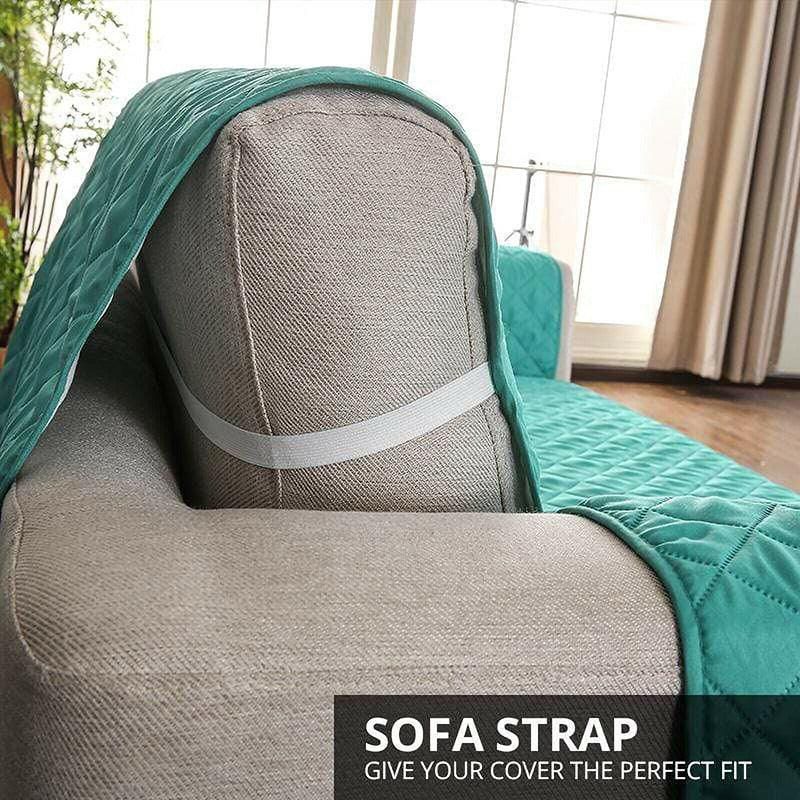 190x195cm Seater Pet Sofa Protector Cover Quilted Couch Covers Lounge Slipcover - Blue