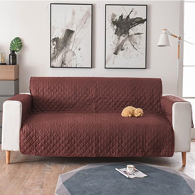 190x195cm Seater Pet Sofa Protector Cover Quilted Couch Covers Lounge Slipcover - Grey