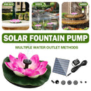 Water Fountain with Lotus Leaf Solar Bird Bath Fountain Pump Lotus Shaped Solar