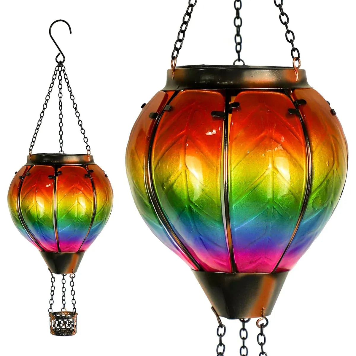 Hot Air Balloon Solar Lantern Garden Decor Outdoor Patio Hanging Lights Durable