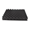 Black Egg-Crate Wall Panel Set 30 x 30 x 3 cm - 20 Pieces