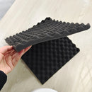 Black Egg-Crate Wall Panel Set 30 x 30 x 3 cm - 20 Pieces