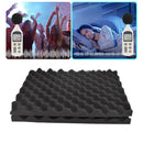 Black Egg-Crate Wall Panel Set 30 x 30 x 3 cm - 20 Pieces