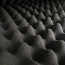 Black Egg-Crate Wall Panel Set 30 x 30 x 3 cm - 20 Pieces