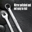 14 Piece Metric Combination Spanner Set with Roll Bag 8mm to 24mm Heavy Duty