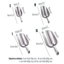 4 Sizes Aluminum Alloy Ice Shovel Flour Rice Scoop Multipurpose Kitchen Tool - L