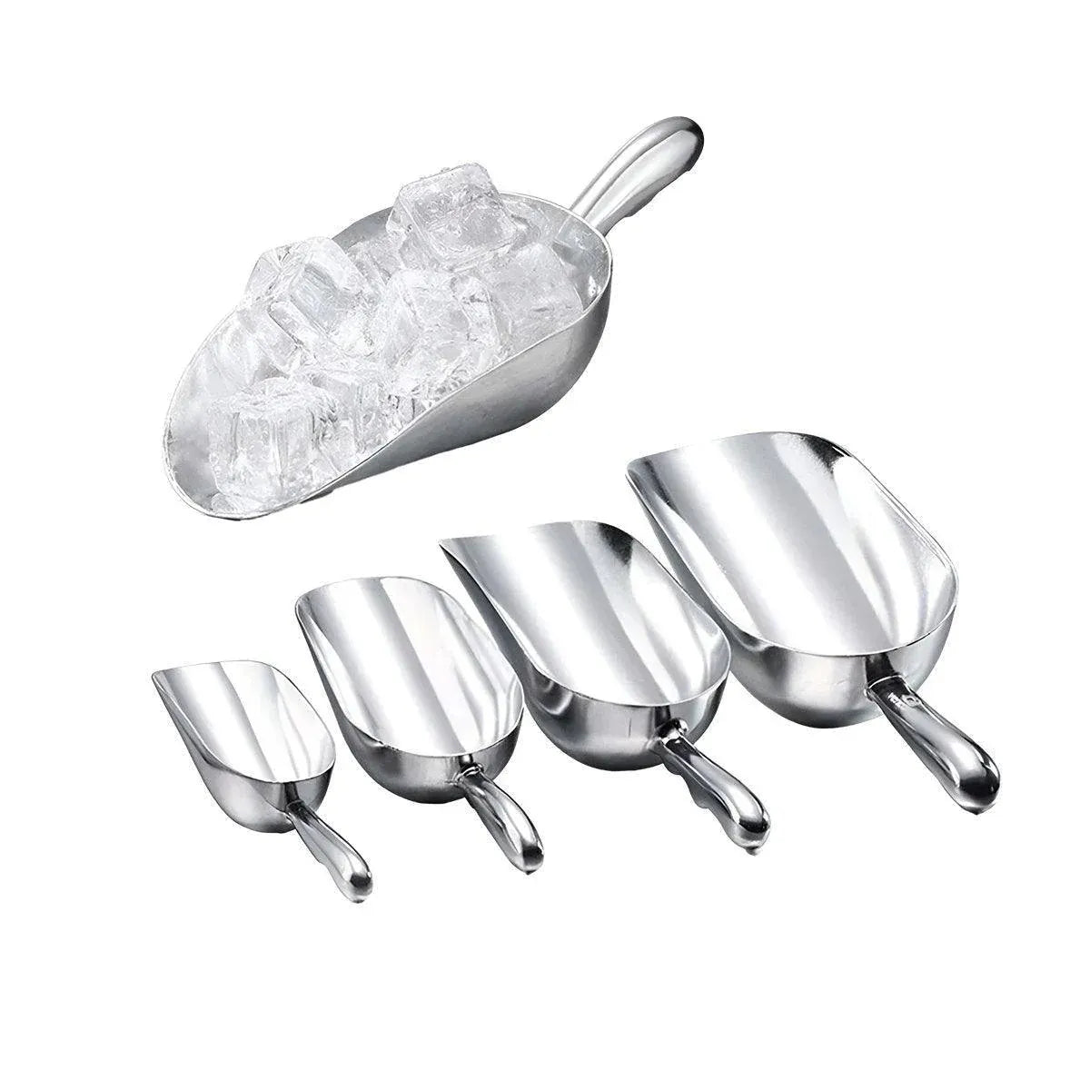 4 Sizes Aluminum Alloy Ice Shovel Flour Rice Scoop Multipurpose Kitchen Tool - XL