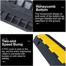 Rubber Slotted Speed Bump with Flip Cable Cover for Driveways