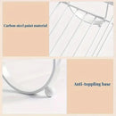 Iron Double Storage Shelf Organiser Durable Metal Rack for Kitchen Bathroom Use - Green