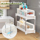 Bathroom Kitchen Sink Storage Rack Drawer Plastic Shelf Seasoning Holder - Grey