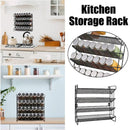 Black Four-Tier Spice Rack 34 x 11 x 32 cm - 1 Piece