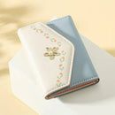 Small Wallet Women Tri-Folded Wallet Cash Pocket Flowers Card Holder Coin Purse